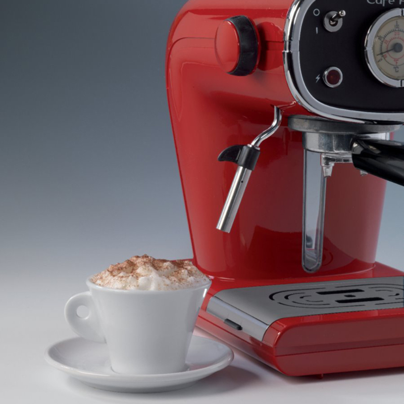 Ariete Ceffe Retro Cappuccino-Espresso Makinesi Kırmızı - 2