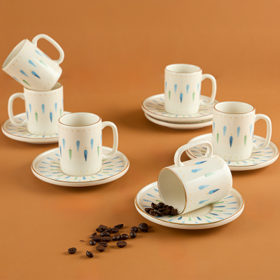 Aryıldız Andante 12 Parça 6 Kişilik Türk Kahve Fincanı 90 ml - 1