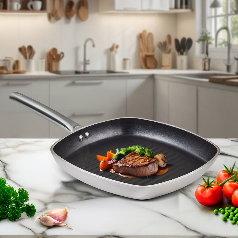 Aryıldız Atlanta 2 Parça Wok + Grill Tava Seti Beige - 4