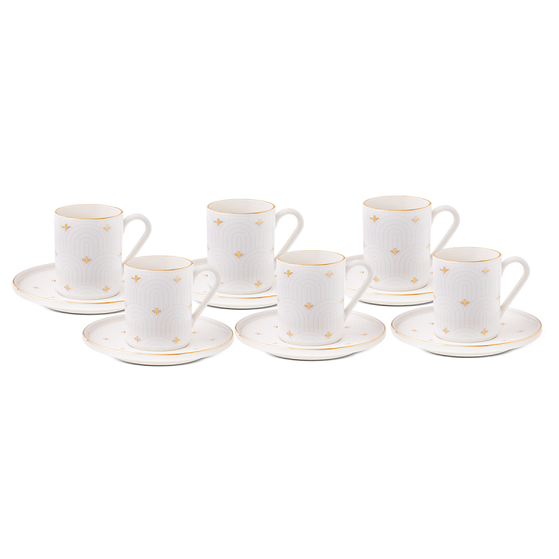 Aryıldız Aure 12 Parça 6 Kişilik Kahve Fincan Takımı 90 ml - 5