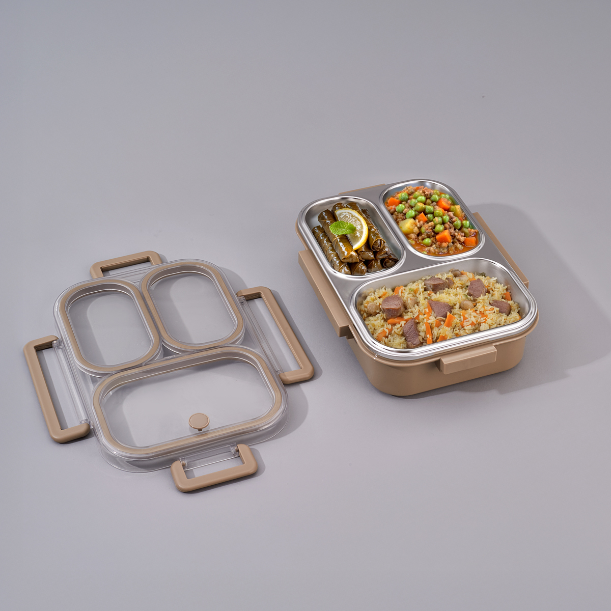 Aryıldız Bento Lunch Box 3 Bölmeli Haki - ARYILDIZ