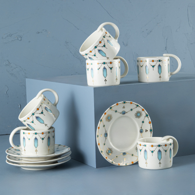 Aryıldız Blue Diamond 12 Parça 6 Kişilik Kahve Fincan Takımı 90 ml - ARYILDIZ