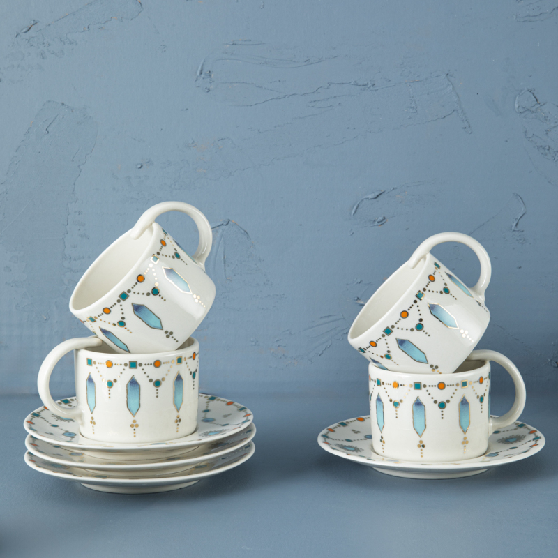 Aryıldız Blue Diamond 12 Parça 6 Kişilik Kahve Fincan Takımı 90 ml - 3