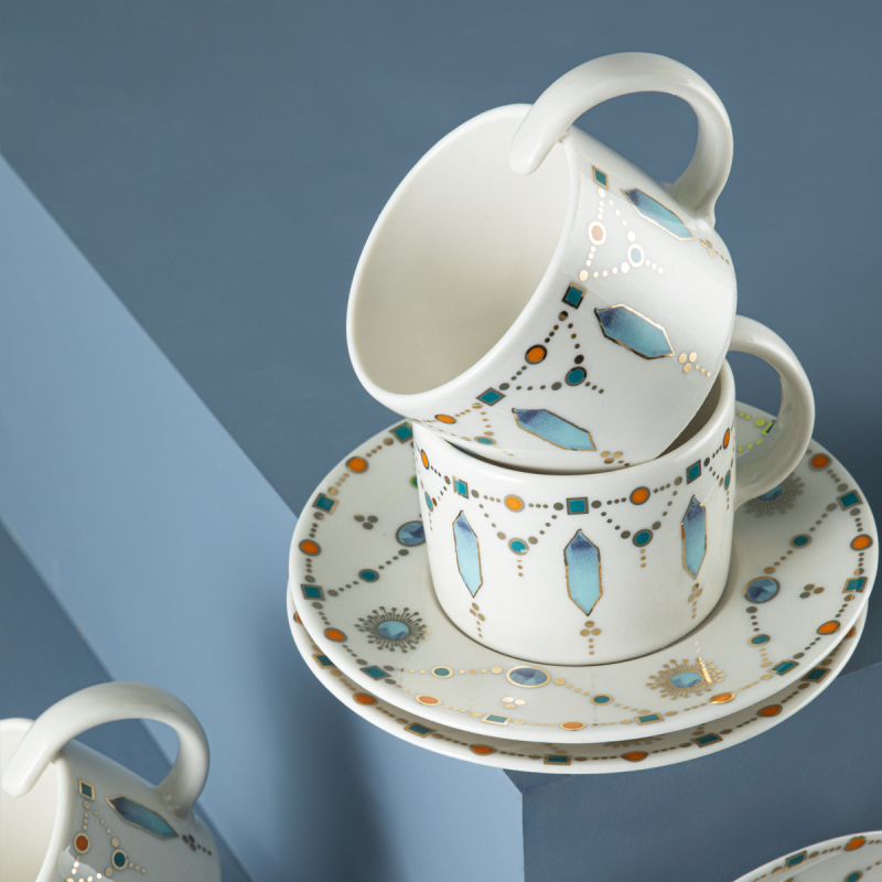 Aryıldız Blue Diamond 12 Parça 6 Kişilik Kahve Fincan Takımı 90 ml - 4