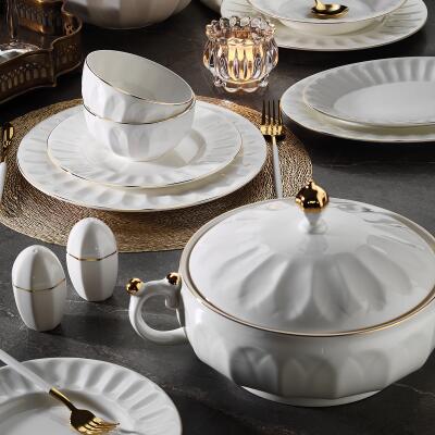 Aryıldız Bone Lotus 60 Parça 12 Kişilik Yemek Takımı - ARYILDIZ