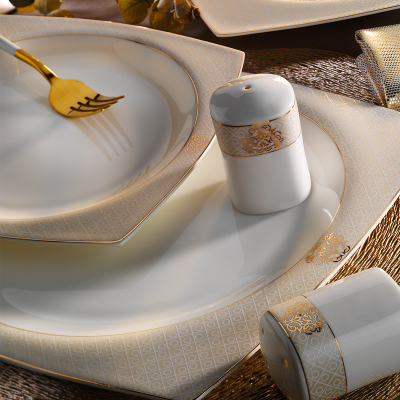 Aryıldız Bone Square Petek 60 Parça 12 Kişilik Yemek Takımı - 1
