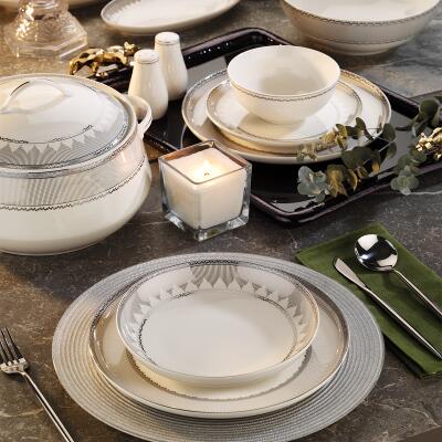 Aryıldız Bone Umbrella Platin Gold 60 Parça 12 Kişilik Yemek Takımı - ARYILDIZ