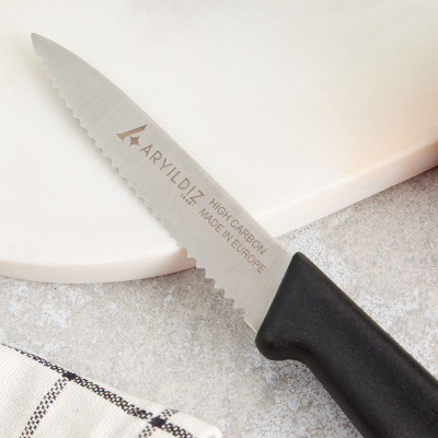 Aryıldız Daily Tırtıklı Meyve Bıçağı Siyah 9 cm - 3