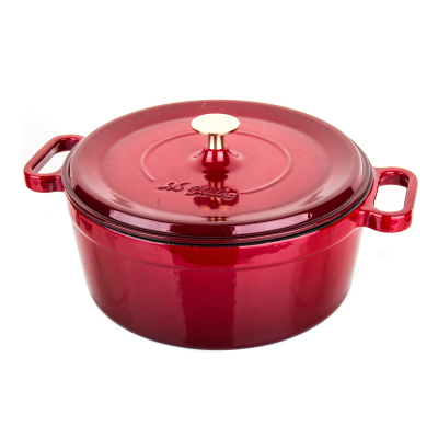 Aryıldız Döküm Demir Tencere 24 Cm Kırmızı - ARYILDIZ