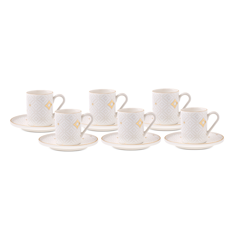 Aryıldız Elina 12 Parça 6 Kişilik Kahve Fincan Takımı 90 ml - 4