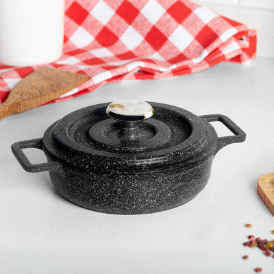 Aryıldız Fontal Alüminyum Döküm Siyah Sahan 14 cm - ARYILDIZ