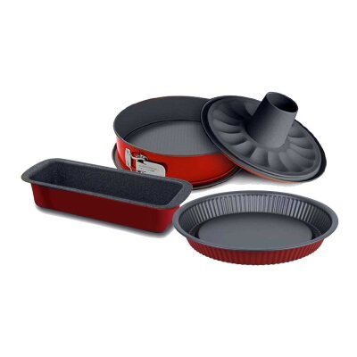 Aryıldız 4 Parça Granit Kırmızı Kek Kalıp Seti - ARYILDIZ