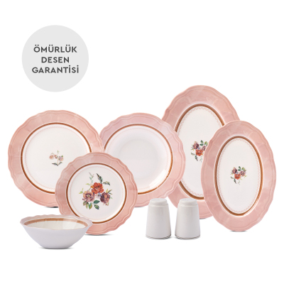 Aryıldız Jardin Pembe 30 Parça 6 Kişilik Yemek Takımı - 5
