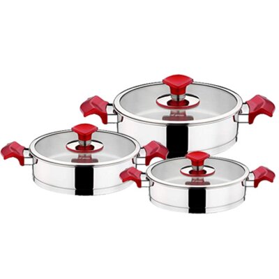 Aryıldız King 6 Parça Sahan Seti Red - ARYILDIZ