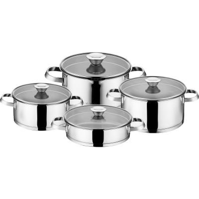 Aryıldız Lilyum Prestige 8 Parça Çelik Tencere Seti - ARYILDIZ