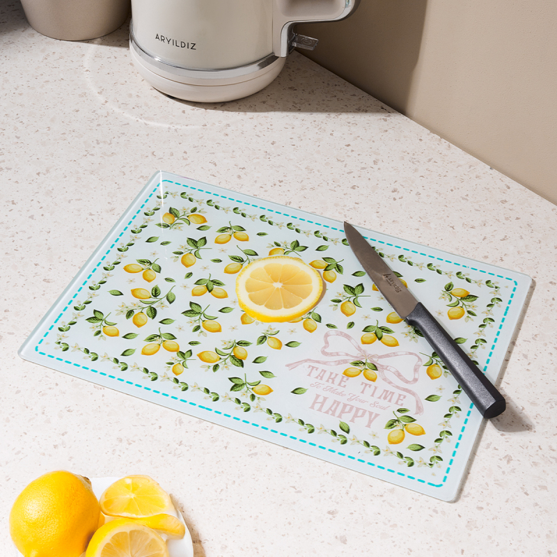 Aryıldız Limone Cam Kesme Tahtası 25x35 cm - 1