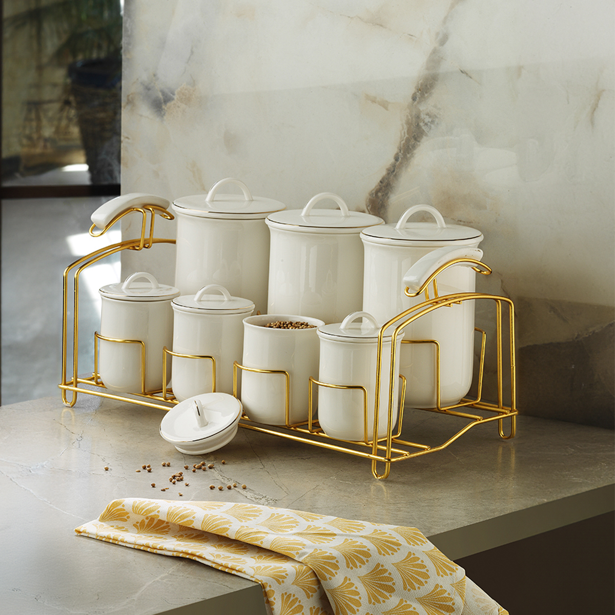Aryıldız  Lunar Gold 7 Parça Baharat Takımı - ARYILDIZ