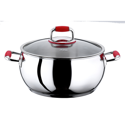 Aryıldız Milano Kırmızı Cam Tencere 24 cm - ARYILDIZ