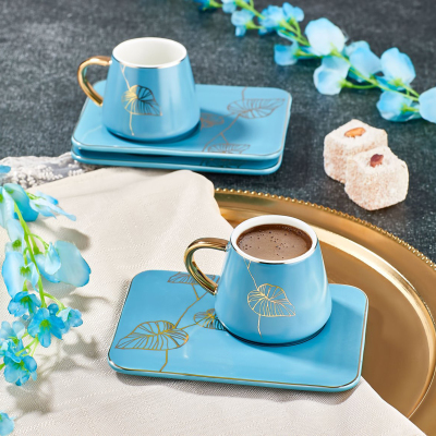 Aryıldız Prestige New Bone 12 Parça 6 Kişilik Kahve Fincan Seti - ARYILDIZ