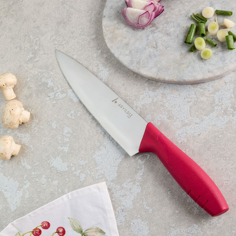 Aryıldız Primo Şef Bıçağı Bordo 19 cm - 1