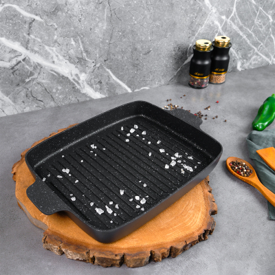 Aryıldız Pro Grade Grill Tava Gri 30x25 Cm - ARYILDIZ