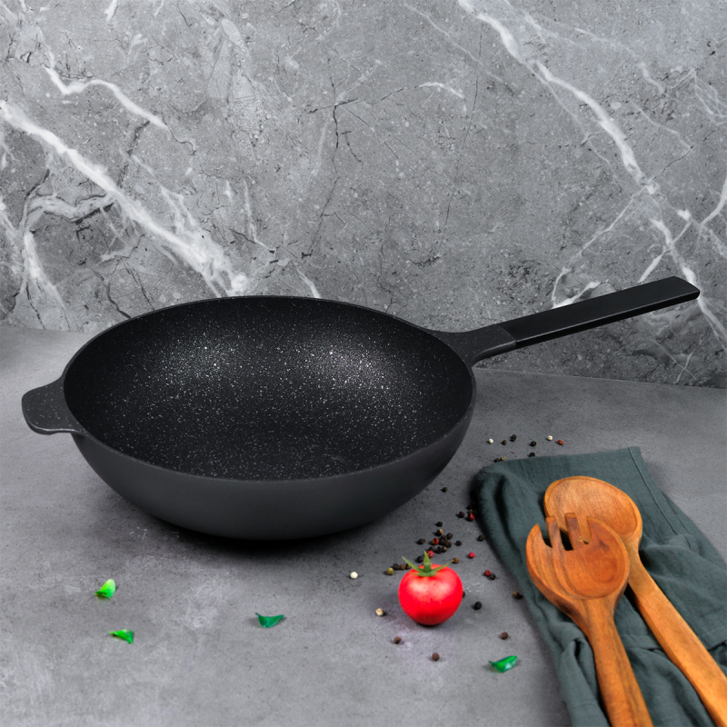 Aryıldız Pro Grade Wok Tava Gri 30 Cm - 1