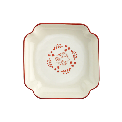 Aryıldız Red Bird Köşeli Tabak 19 cm - ARYILDIZ