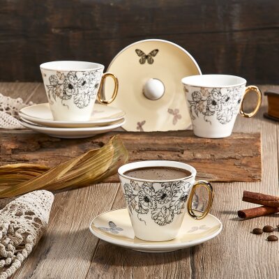 Aryıldız Royal Queen Kahve Fincan Set 6 Lı - ARYILDIZ