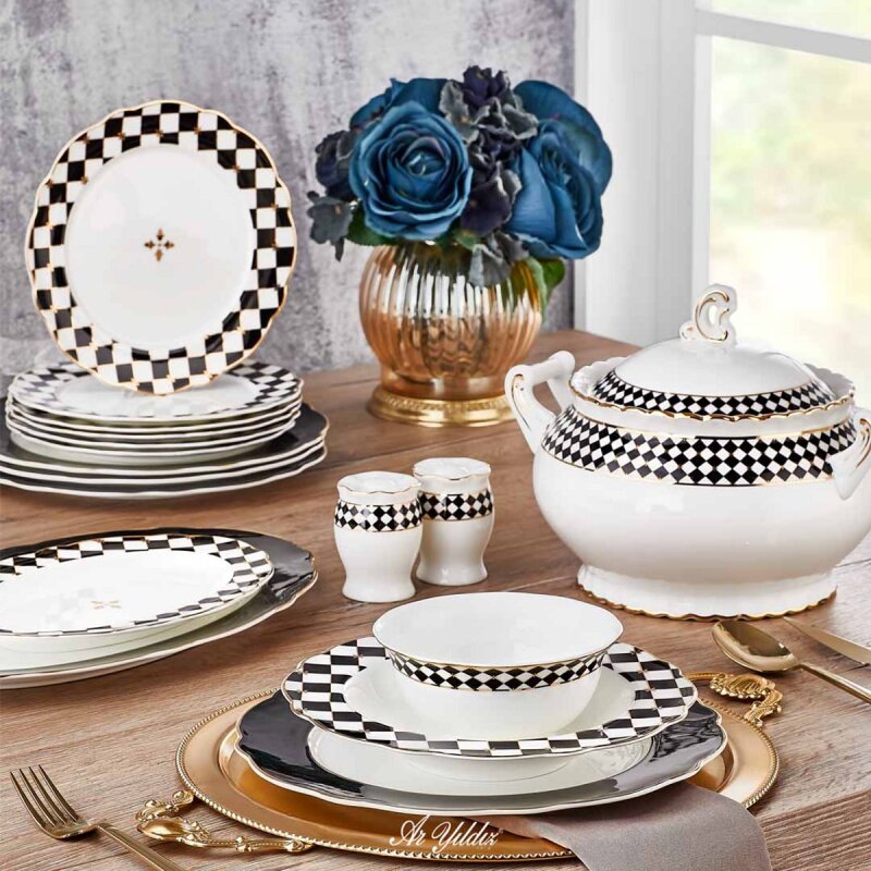Aryıldız Royal Queen Porselen 60 Parça Yemek Takımı 60023-X - 1
