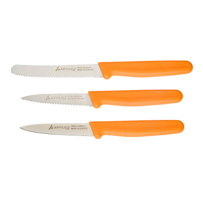 Aryıldız Solo 3 Parça Bıçak Seti Turuncu - 4
