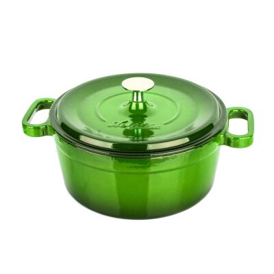 Aryıldız T-T Majolik Döküm Demir Tencere Yeşil 24Cm - ARYILDIZ