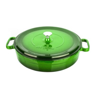 Aryıldız Majolik Döküm Demir Tencere Yeşil 28 Cm - ARYILDIZ