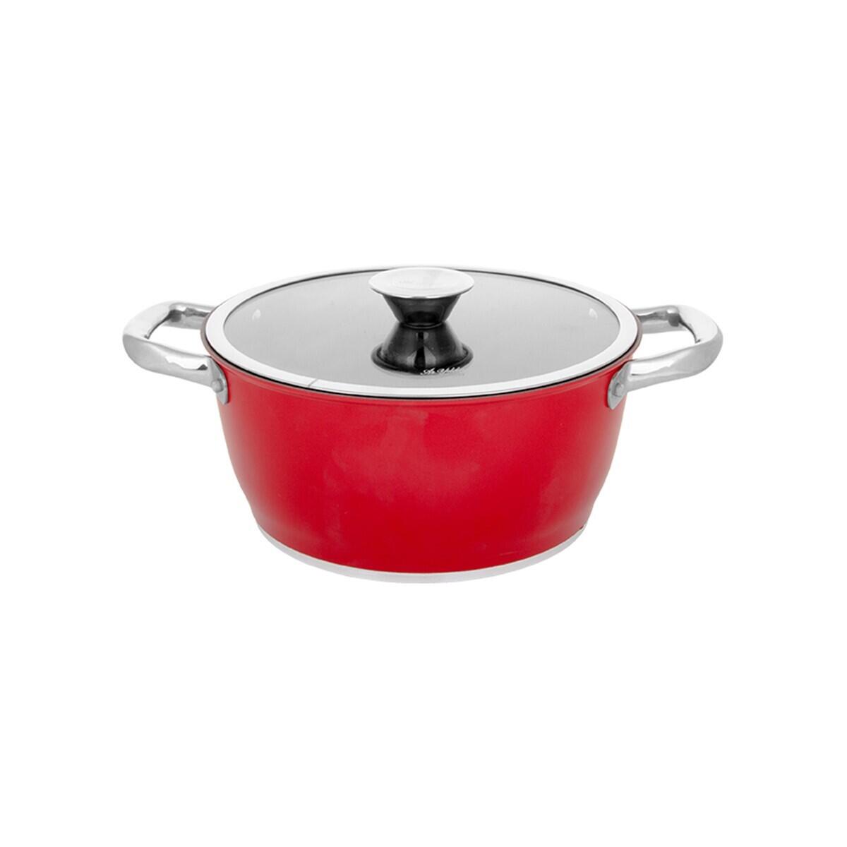 Aryıldız Trendy Induction Prestige Tencere Kırmızı 20*10 cm - ARYILDIZ
