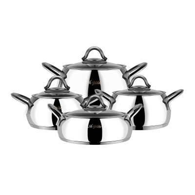Aryıldız Lizbon 8 Parça Çelik Tencere Set - ARYILDIZ