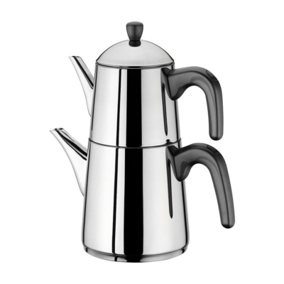 Aryıldız Viole Simli Siyah Büyük Çaydanlık Takım - ARYILDIZ