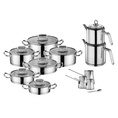 Aryıldız Vogue 20 Parça Cam Kapak Ideal Çelik Çeyiz Seti - 3