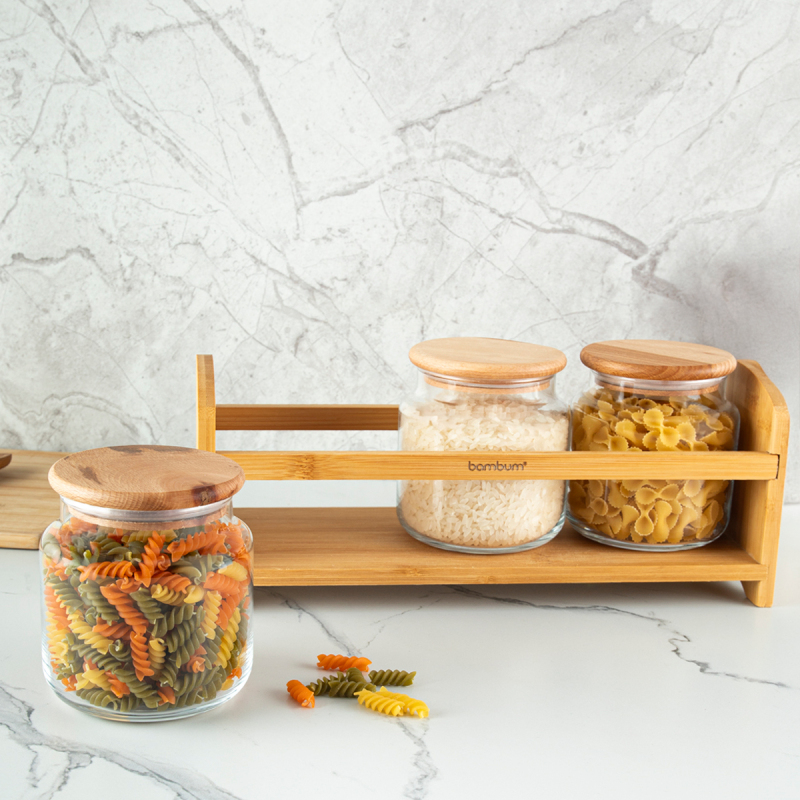 Bambum Bench Plus 4 Parça Standlı Baharat Takımı 1080 ml - 2