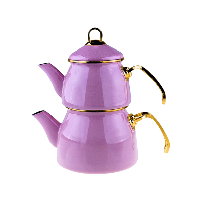 Bambum Taşev Sultanı Emaye Çaydanlık Takım Pembe - TAŞEV