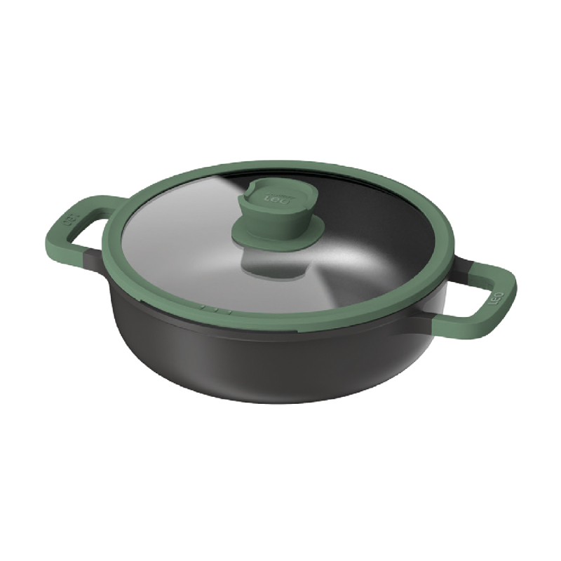 Berghoff Leo-Green Cast Alüminyum Kısa Tencere 28 cm - 1