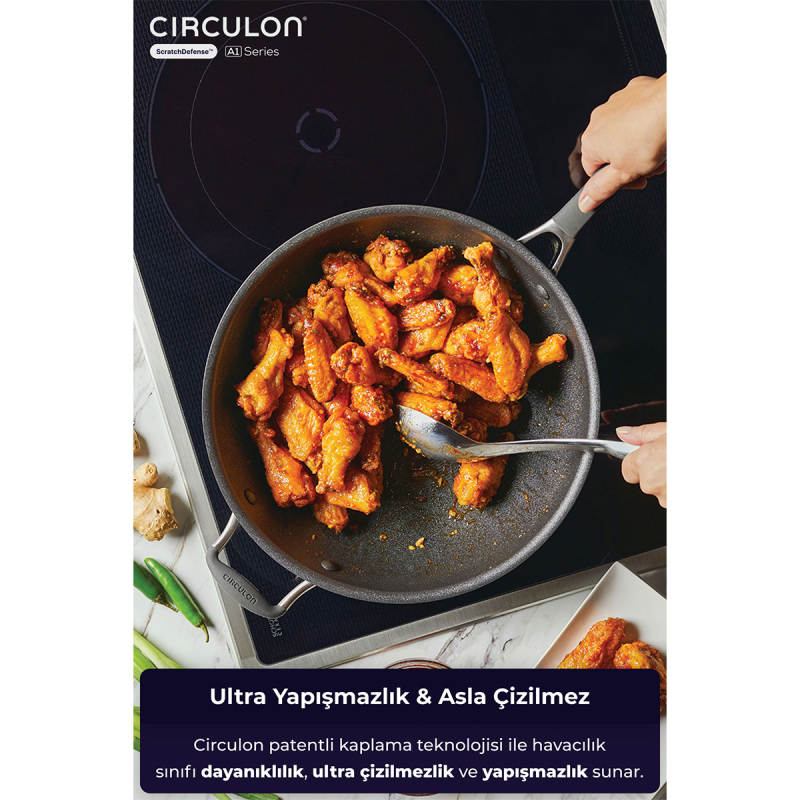 Circulon 34 cm Wok Tava - 1