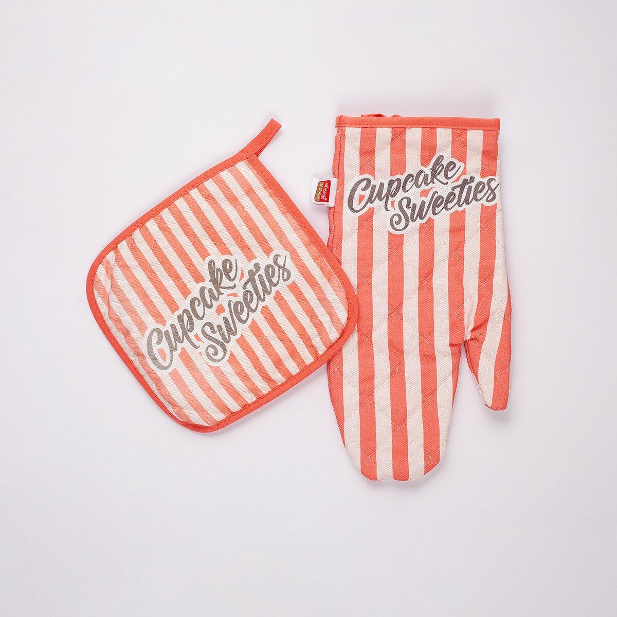Crystal Mutfak Eldiveni+Tutkaç Set Cupcakes - MAXSTYLE