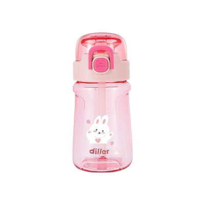Diller Tritan Pipetli Çocuk Matara Pembe 550 ml - 1