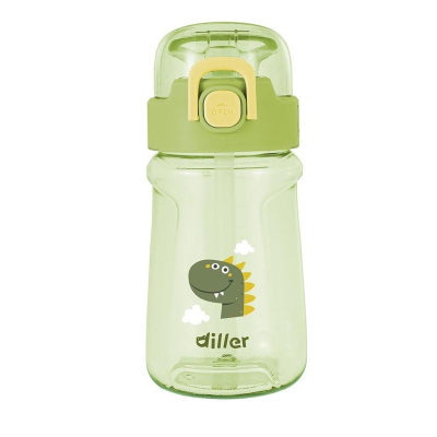 Diller Tritan Pipetli Çocuk Matara Yeşil 550 ml - 1