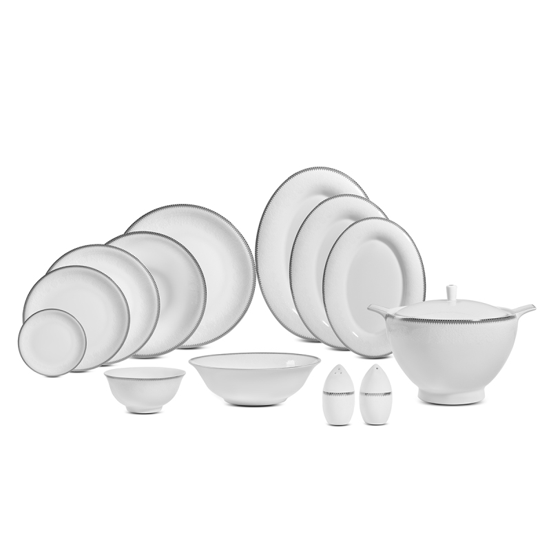 Evaliza Buckingham Platin 60 Parça 12 Kişilik Yemek Takımı - 5
