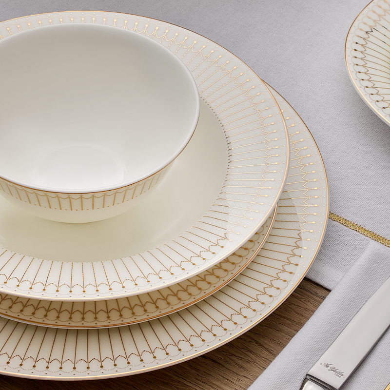 Evaliza Charm Gold 60 Parça 12 Kişilik Yemek Takımı - 4