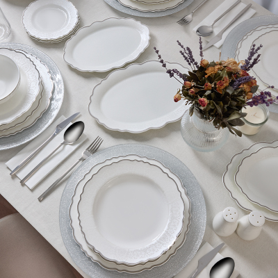 Evaliza Lace Platin 85 Parça 12 Kişilik Yemek Takımı - 2