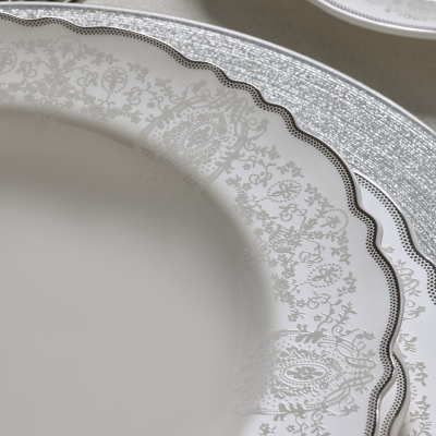 Evaliza Lace Platin 85 Parça 12 Kişilik Yemek Takımı - 5