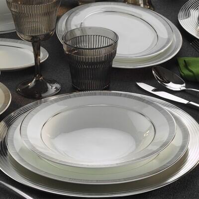 Evaliza Osaka Platin 60 Parça 12 Kişilik Yemek Takımı - EVALIZA