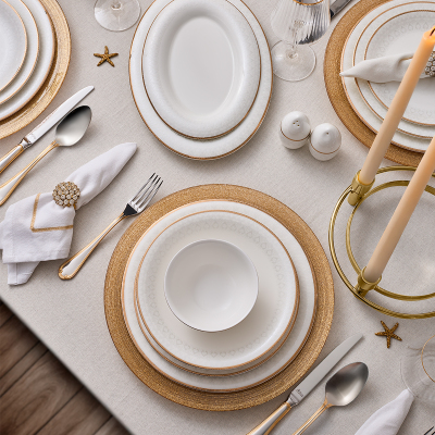 Evaliza Serenity Gold 85 Parça 12 Kişilik Yemek Takımı - 2