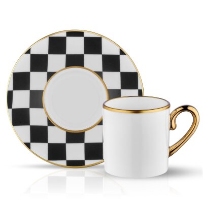 Evaliza Eva Türk Kahvesi Seti 6 Lı Dama - EVALIZA